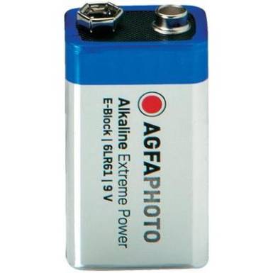 Agfa alkáli 9V-os elem, 6LR61, 6LR21 Agfa alkáli 9V-os elem, 6LR61, 6LR21