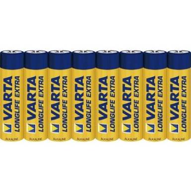 Varta Longlife alkaline 8db-os mikroceruza elemkészlet 1.5 V LR03, AAA, LR3 Varta Longlife alkaline 8db-os mikroceruza elemkészlet 1.5 V LR03, AAA, LR3