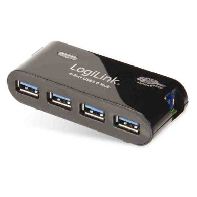 LOGILINK USB 3.0 Hub 4-port Black LOGILINK USB 3.0 Hub 4-port Black