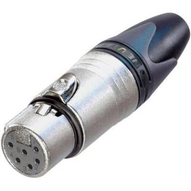 XLR csatlakozó alj, egyenes pólusszám: 6 ezüst Neutrik NC6FXX 1 db XLR csatlakozó alj, egyenes pólusszám: 6 ezüst Neutrik NC6FXX 1 db
