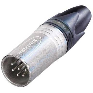 XLR csatlakozó dugó, egyenes pólusszám: 6 ezüst Neutrik NC6MXX 1 db XLR csatlakozó dugó, egyenes pólusszám: 6 ezüst Neutrik NC6MXX 1 db