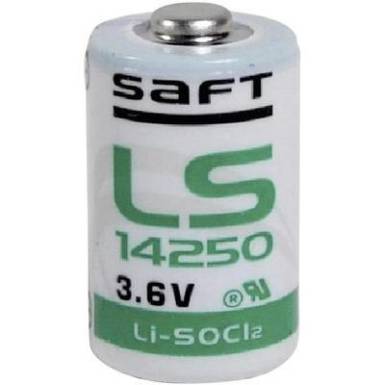 Lítium elem ½ AA 3,6V 1200mAh, Ø 15 x 25 mm, Saft LS14250 Lítium elem ½ AA 3,6V 1200mAh, Ø 15 x 25 mm, Saft LS14250