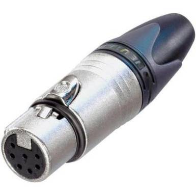 XLR csatlakozó alj, egyenes pólusszám: 7 ezüst Neutrik NC7FXX 1 db XLR csatlakozó alj, egyenes pólusszám: 7 ezüst Neutrik NC7FXX 1 db