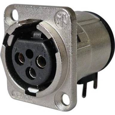XLR csatlakozó peremes hüvely, hajlított érintkezők pólusszám: 3 ezüst Neutrik NC3FD-H-0 1 db XLR csatlakozó peremes hüvely, hajlított érintkezők pólusszám: 3 ezüst Neutrik NC3FD-H-0 1 db