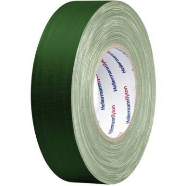 T&eacute;phető sz&ouml;vetbet&eacute;tes ragaszt&oacute;szalag, gaffer tape 10 m x 19 mm, z&ouml;ld sz&iacute;nű HellermannTyton HelaTape