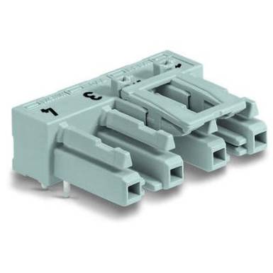 H&aacute;l&oacute;zati csatlakoz&oacute; alj, be&eacute;p&iacute;thető, v&iacute;zszintes, p&oacute;lussz&aacute;m: 4, 25 A, sz&uuml;rke, WAGO 770-844/011-000, 50 db