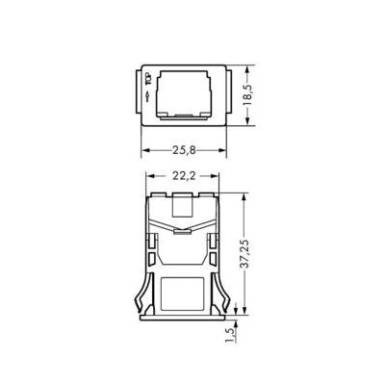 Bepattintható keret WAGO 770-317, fekete, 100 db Bepattintható keret WAGO 770-317, fekete, 100 db