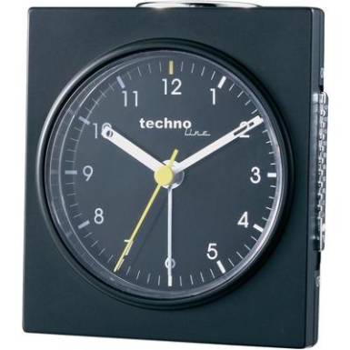 Analóg kvarc ébresztőóra, 75x85x45 mm, fekete, Techno Line Geneva Q Analóg kvarc ébresztőóra, 75x85x45 mm, fekete, Techno Line Geneva Q