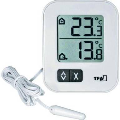 Digitális min./max. külső-belső hőmérő, TFA 30.1043.02 Digitális min./max. külső-belső hőmérő, TFA 30.1043.02