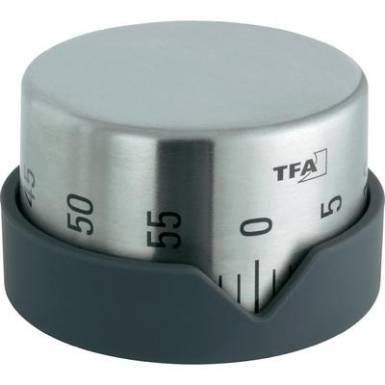 Mechanikus konyhai visszaszámláló óra, időzítő, Ø70x43 mm, TFA 38.1027.10 Mechanikus konyhai visszaszámláló óra, időzítő, Ø70x43 mm, TFA 38.1027.10