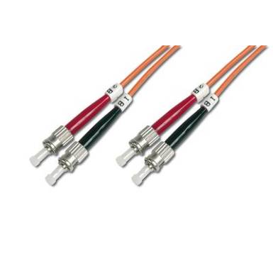 &Uuml;vegsz&aacute;l LWL csatlakoz&oacute;k&aacute;bel 1x  dug&oacute; - 1x  dug&oacute; 50/125&micro; 2m Multimode OM3 Digitus DK-2511-02/3