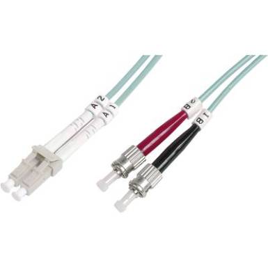 &Uuml;vegsz&aacute;l LWL csatlakoz&oacute;k&aacute;bel 1x - 1x ST dug&oacute; 2m 50/125&micro; Multimode OM3 Digitus DK-2531-02/3