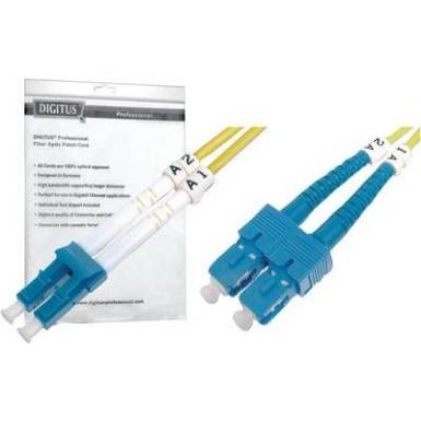 Üvegszál LWL csatlakozókábel 1x - 1x 9/125µ Singlemode OS2 Digitus, 1 méter Üvegszál LWL csatlakozókábel 1x - 1x 9/125µ Singlemode OS2 Digitus, 1 méter