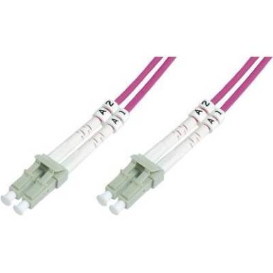 &Uuml;vegsz&aacute;l LWL csatlakoz&oacute;k&aacute;bel 1x dug&oacute; - 1x dug&oacute; 50/125&micro; 5 m Multimode OM4 Digitus