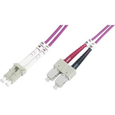 &Uuml;vegsz&aacute;l LWL csatlakoz&oacute;k&aacute;bel 1x - 1x 50/125&micro; 1m Multimode OM4 Digitus DK-2532-01-4