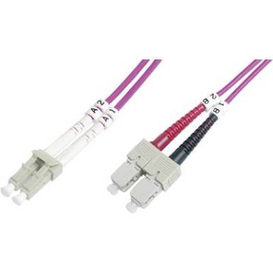 &Uuml;vegsz&aacute;l LWL csatlakoz&oacute;k&aacute;bel 1x - 1x 50/125&micro; 3m Multimode OM4 Digitus DK-2532-03-4