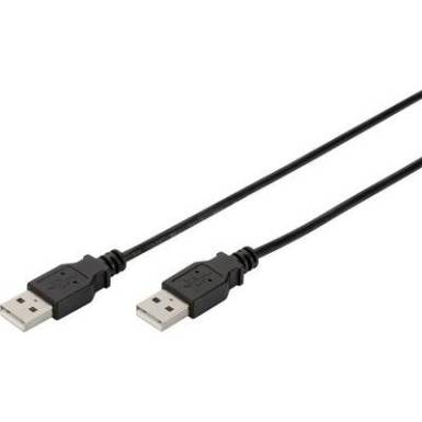 USB k&aacute;bel 1x USB 2.0 dug&oacute; A - 1x USB 2.0 dug&oacute; A 1,80 m Fekete Digitus 678039