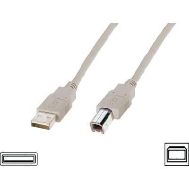 USB k&aacute;bel [1x USB 2.0 dug&oacute; A - 1x USB 2.0 dug&oacute; B] 3 m B&eacute;zs Digitus