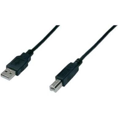 USB kábel 1x USB 2.0 dugó A - 1x 5 m Fekete Digitus USB kábel 1x USB 2.0 dugó A - 1x 5 m Fekete Digitus