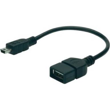 Átalakító kábel OTG funkcióval, USB 2.0 mini B, Digitus Átalakító kábel OTG funkcióval, USB 2.0 mini B, Digitus