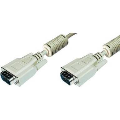 VGA TV, Monitor csatlakozókábel 1x VGA dugó - 1x VGA dugó 5 m Szürke Digitus VGA TV, Monitor csatlakozókábel 1x VGA dugó - 1x VGA dugó 5 m Szürke Digitus