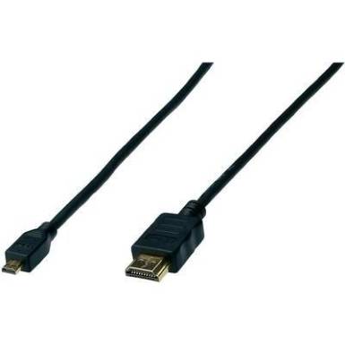 HDMI TV, Monitor csatlakozókábel, 1 x HDMI dugó - 1 x mikro HDMI dugó, 1 m, fekete, Digitus HDMI TV, Monitor csatlakozókábel, 1 x HDMI dugó - 1 x mikro HDMI dugó, 1 m, fekete, Digitus