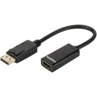 DisplayPort / HDMI adapter  [1x DisplayPort dug&oacute; - 1x HDMI alj] fekete, Digitus