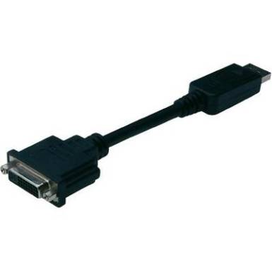 DisplayPort / DVI adapter [1x DisplayPort dug&oacute; - 1x DVI alj 24+5 p&oacute;l.] fekete, Digitus