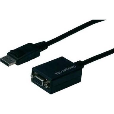 DisplayPort / DVI adapter [1x DisplayPort dug&oacute; - 1x VGA alj] fekete, Digitus