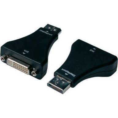DisplayPort / DVI adapter [1x DisplayPort dug&oacute; - 1x DVI alj 24+5 p&oacute;l.] fekete, Digitus AK-340603-000-S
