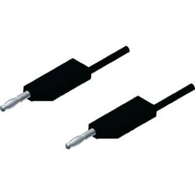 Mérőzsinór, mérővezeték 2db 4mm-es toldható banándugóval 2,5 mm² PVC, 25cm fekte SKS Hirschmann MLN 25/2,5 Mérőzsinór, mérővezeték 2db 4mm-es toldható banándugóval 2,5 mm² PVC, 25cm fekte SKS Hirschmann MLN 25/2,5