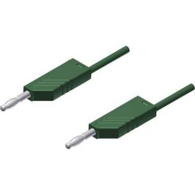 M&eacute;rőzsin&oacute;r, m&eacute;rővezet&eacute;k 2db 4mm-es toldhat&oacute; ban&aacute;ndug&oacute;val 2,5 mm&sup2; PVC, 25cm z&ouml;ld SKS Hirschmann MLN 25/2,5