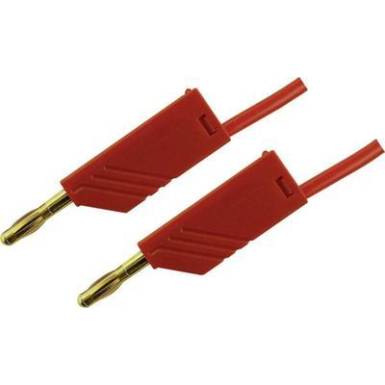 Mérőzsinór, mérővezeték 2db 4mm-es toldható banándugóval 2,5 mm² PVC, 25cm piros SKS Hirschmann MLN 25/2,5 Au Mérőzsinór, mérővezeték 2db 4mm-es toldható banándugóval 2,5 mm² PVC, 25cm piros SKS Hirschmann MLN 25/2,5 Au