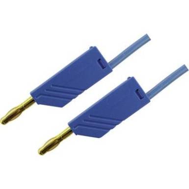 M&eacute;rőzsin&oacute;r, m&eacute;rővezet&eacute;k 2db 4mm-es toldhat&oacute; ban&aacute;ndug&oacute;val 2,5 mm&sup2; PVC, 25cm k&eacute;k SKS Hirschmann MLN 25/2,5 Au