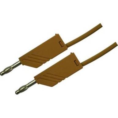Mérőzsinór, mérővezeték 2db 4mm-es toldható banándugóval 2,5 mm² PVC, 50cm barna SKS Hirschmann MLN 50/2,5 Mérőzsinór, mérővezeték 2db 4mm-es toldható banándugóval 2,5 mm² PVC, 50cm barna SKS Hirschmann MLN 50/2,5