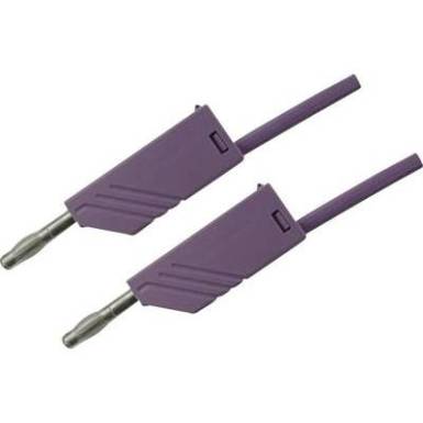 Mérőzsinór, mérővezeték 2db 4mm-es toldható banándugóval 2,5 mm² PVC, 50cm lila SKS Hirschmann MLN 50/2,5 Mérőzsinór, mérővezeték 2db 4mm-es toldható banándugóval 2,5 mm² PVC, 50cm lila SKS Hirschmann MLN 50/2,5