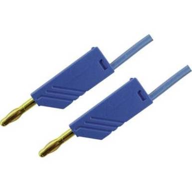 M&eacute;rőzsin&oacute;r, m&eacute;rővezet&eacute;k 2db 4mm-es toldhat&oacute; ban&aacute;ndug&oacute;val 2,5 mm&sup2; PVC, 50cm k&eacute;k SKS Hirschmann MLN 50/2,5 Au