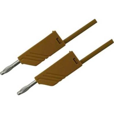 Mérőzsinór, mérővezeték 2db 4mm-es toldható banándugóval 2,5 mm² PVC, 1 m barna SKS Hirschmann MLN 100/2,5 Mérőzsinór, mérővezeték 2db 4mm-es toldható banándugóval 2,5 mm² PVC, 1 m barna SKS Hirschmann MLN 100/2,5