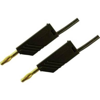 Mérőzsinór, mérővezeték 2db 4mm-es toldható banándugóval 2,5 mm² PVC, 1 m fekete SKS Hirschmann MLN 100/2,5 Au Mérőzsinór, mérővezeték 2db 4mm-es toldható banándugóval 2,5 mm² PVC, 1 m fekete SKS Hirschmann MLN 100/2,5 Au