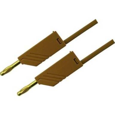 Mérőzsinór, mérővezeték 2db 4mm-es toldható banándugóval 2,5 mm² PVC, 1 m barna SKS Hirschmann MLN 100/2,5 Au Mérőzsinór, mérővezeték 2db 4mm-es toldható banándugóval 2,5 mm² PVC, 1 m barna SKS Hirschmann MLN 100/2,5 Au