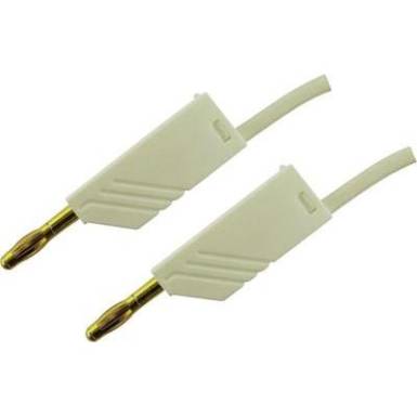 Mérőzsinór, mérővezeték 2db 4mm-es toldható banándugóval 2,5 mm² PVC, 1 m fehér SKS Hirschmann MLN 100/2,5 Au Mérőzsinór, mérővezeték 2db 4mm-es toldható banándugóval 2,5 mm² PVC, 1 m fehér SKS Hirschmann MLN 100/2,5 Au