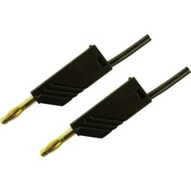 Mérőzsinór, mérővezeték 2db 4mm-es toldható banándugóval 2,5 mm² PVC, 2 m fekete SKS Hirschmann MLN 200/2,5 Au Mérőzsinór, mérővezeték 2db 4mm-es toldható banándugóval 2,5 mm² PVC, 2 m fekete SKS Hirschmann MLN 200/2,5 Au