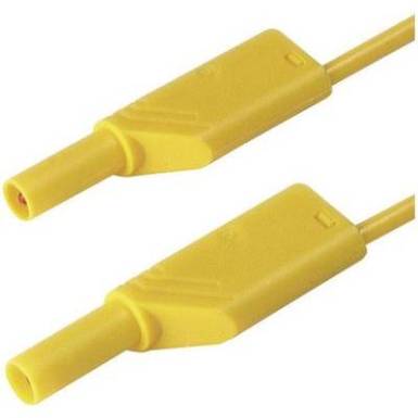 Mérőzsinór, szigetelt mérővezeték 2db 4mm-es toldható banándugóval 1 mm² PVC, 2 m sárga SKS Hirschmann MLS WS 200/1 Mérőzsinór, szigetelt mérővezeték 2db 4mm-es toldható banándugóval 1 mm² PVC, 2 m sárga SKS Hirschmann MLS WS 200/1