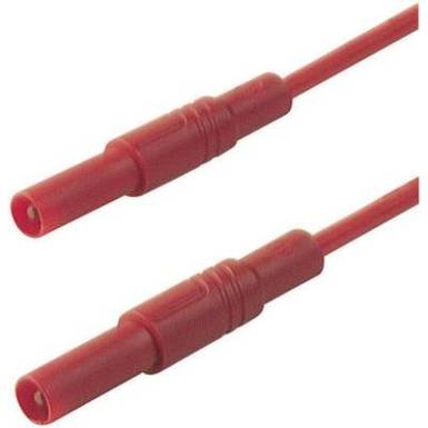 Mérőzsinór, szigetelt mérővezeték 2db 4mm-es toldható banándugóval 1 mm² PVC, 1 m piros SKS Hirschmann MLS GG 100/1 Mérőzsinór, szigetelt mérővezeték 2db 4mm-es toldható banándugóval 1 mm² PVC, 1 m piros SKS Hirschmann MLS GG 100/1
