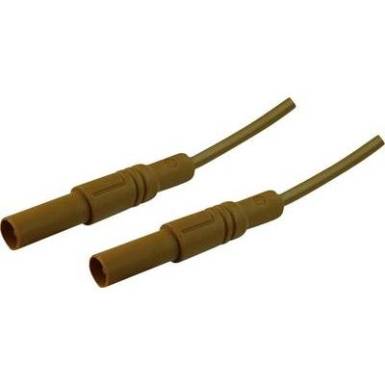 Mérőzsinór, szigetelt mérővezeték 2db 4mm-es toldható banándugóval 2,5 mm² PVC, 2 m barna SKS Hirschmann MLS GG 200/2,5 Mérőzsinór, szigetelt mérővezeték 2db 4mm-es toldható banándugóval 2,5 mm² PVC, 2 m barna SKS Hirschmann MLS GG 200/2,5