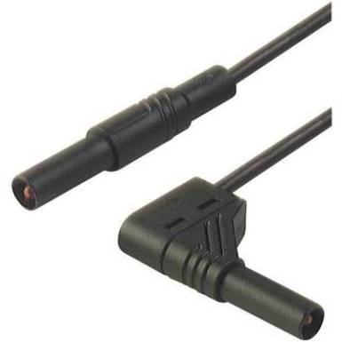Mérőzsinór, szigetelt mérővezeték 2db 4mm-es banándugóval 1 mm² PVC, 1 m fekete SKS Hirschmann MLS WG 100/1 Mérőzsinór, szigetelt mérővezeték 2db 4mm-es banándugóval 1 mm² PVC, 1 m fekete SKS Hirschmann MLS WG 100/1