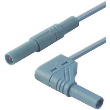 Mérőzsinór, szigetelt mérővezeték 2db 4mm-es banándugóval 1 mm² PVC, 1 m kék SKS Hirschmann MLS WG 100/1 Mérőzsinór, szigetelt mérővezeték 2db 4mm-es banándugóval 1 mm² PVC, 1 m kék SKS Hirschmann MLS WG 100/1