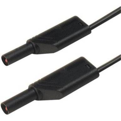 Mérőzsinór, szigetelt mérővezeték 2db 4mm-es toldható banándugóval 2,5 mm² PVC, 25cm fekete SKS Hirschmann MLS WS 25/2,5 Mérőzsinór, szigetelt mérővezeték 2db 4mm-es toldható banándugóval 2,5 mm² PVC, 25cm fekete SKS Hirschmann MLS WS 25/2,5