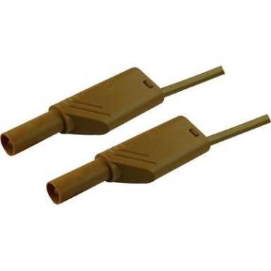 Mérőzsinór, szigetelt mérővezeték 2db 4mm-es toldható banándugóval 2,5 mm² PVC, 50cm barna SKS Hirschmann MLS WS 50/2,5 Mérőzsinór, szigetelt mérővezeték 2db 4mm-es toldható banándugóval 2,5 mm² PVC, 50cm barna SKS Hirschmann MLS WS 50/2,5