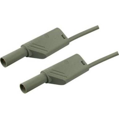 Mérőzsinór, szigetelt mérővezeték 2db 4mm-es toldható banándugóval 2,5 mm² PVC, 1 m szürke SKS Hirschmann MLS WS 100/2,5 Mérőzsinór, szigetelt mérővezeték 2db 4mm-es toldható banándugóval 2,5 mm² PVC, 1 m szürke SKS Hirschmann MLS WS 100/2,5